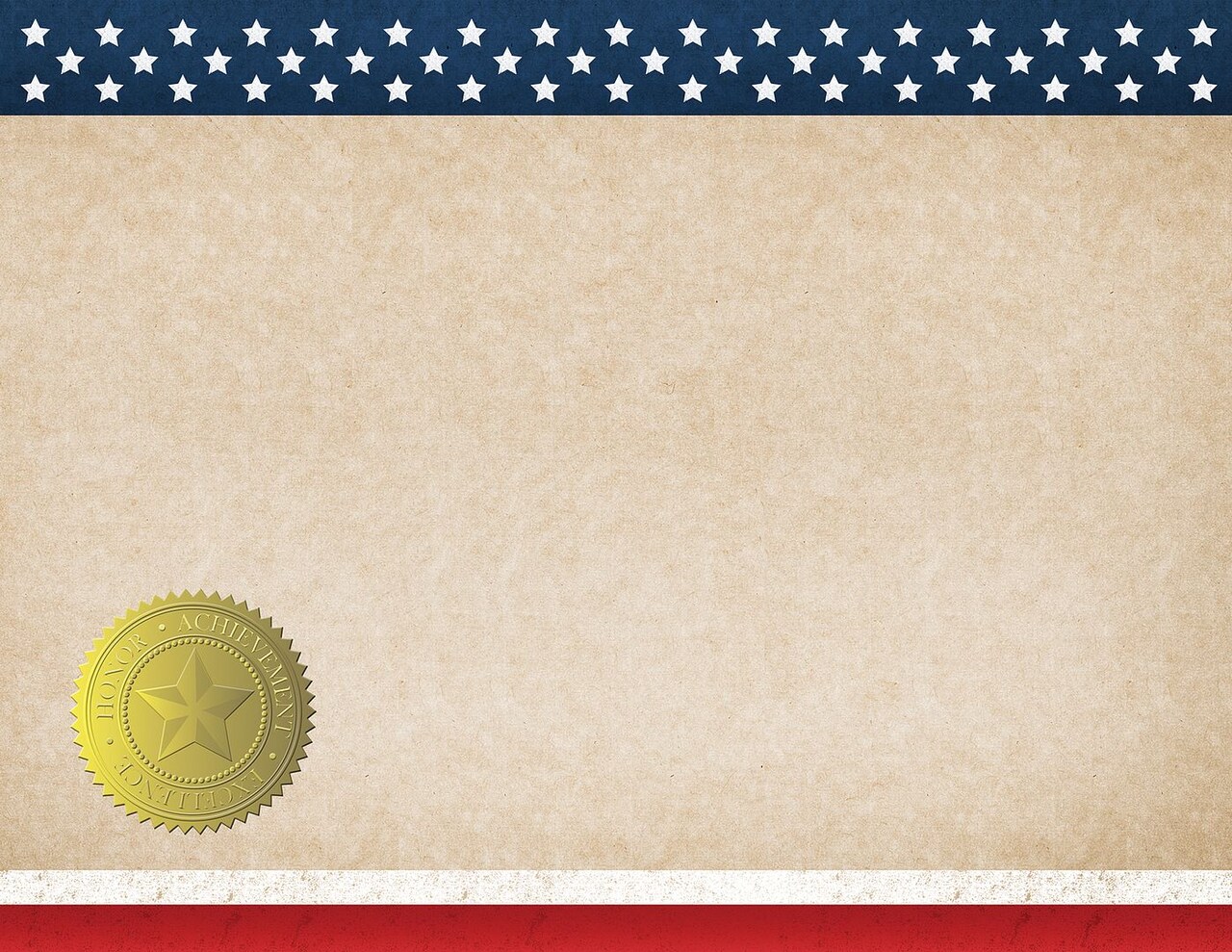 Great Papers! Patriotic Certificate with Imprinted Gold Foil Seal, 8.5" x 11", Printer Compatible, 25 count